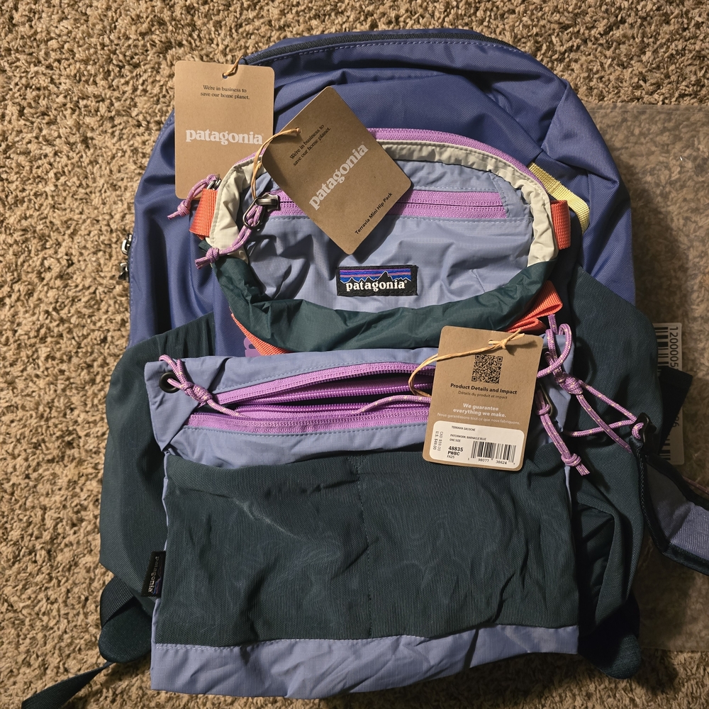 Patagonia Atom 24 With Terravia Sacoche And Hip PacChoice NWT ALL BILLBO BAGGIES - Picture 4 of 5